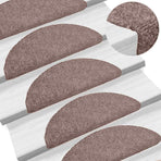 Stair Mats Self-adhesive 15 pcs 65x21x4 cm Light Brown