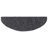 Stair Mats Self-adhesive 15 pcs 65x21x4 cm Dark Grey Half Round Large