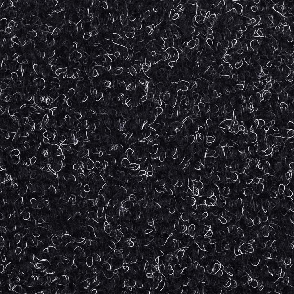 Stair Mats Self-adhesive 15 pcs 65x21x4 cm Black Half Round Large