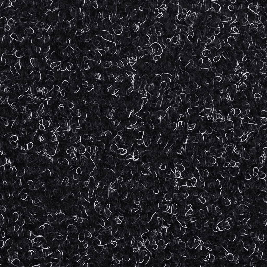 Stair Mats Self-adhesive 15 pcs 65x21x4 cm Black Half Round