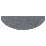 Stair Mats Self-adhesive 15 pcs 65x21x4 cm Light Grey Half Round Large