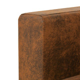 Sofa Set 2 Pieces Artificial Suede Leather - Top-Down View