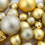 100 Piece Christmas Ball Set 3/4/6 cm Gold - Extra Image