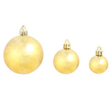 100 Piece Christmas Ball Set 3/4/6 cm Gold - Top-Down View