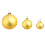 100 Piece Christmas Ball Set 3/4/6 cm Gold - Low Angle