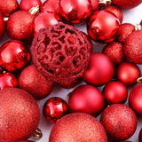 100 Piece Christmas Ball Set 3/4/6 cm Red - Extra Image