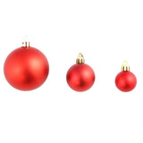 100 Piece Christmas Ball Set 3/4/6 cm Red