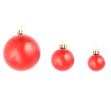 100 Piece Christmas Ball Set 3/4/6 cm Red - Rear View