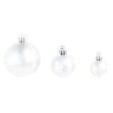 100 Piece Christmas Ball Set 3/4/6 cm Silver - Rear View