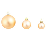 100 Piece Christmas Ball Set 3/4/6 cm Rose/Gold - Rear View