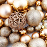 100 Piece Christmas Ball Set 3/4/6 cm Rose/Gold - Extra Image