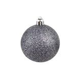 100 Piece Christmas Ball Set 3/4/6 cm White/Grey - 45-Degree Angle