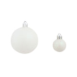 100 Piece Christmas Ball Set 3/4/6 cm White/Grey