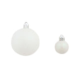 100 Piece Christmas Ball Set 3/4/6 cm White/Grey - Extra Image