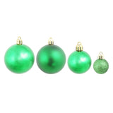 Christmas Balls 100 pcs Red/Gold/Green - Close-Up Angle