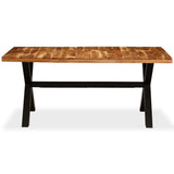 Dining Table Solid Acacia and Mango Wood 180x90x76 cm - Side View