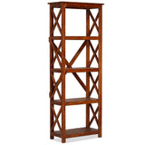 Bookshelf Solid Acacia Wood Honey Finish 60x30x160 cm - Extra Image