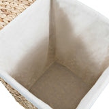 Laundry Basket Set 2 Pieces Water Hyacinth - Close-Up Angle