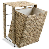 Laundry Basket 44x34x64 cm Water Hyacinth - 45-Degree Angle