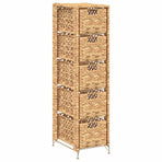 Storage Unit with 5 Baskets 25,5x37x100 cm Water Hyacinth
