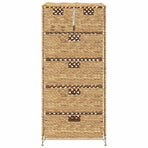Storage Unit with 6 Baskets 47x37x100 cm Water Hyacinth