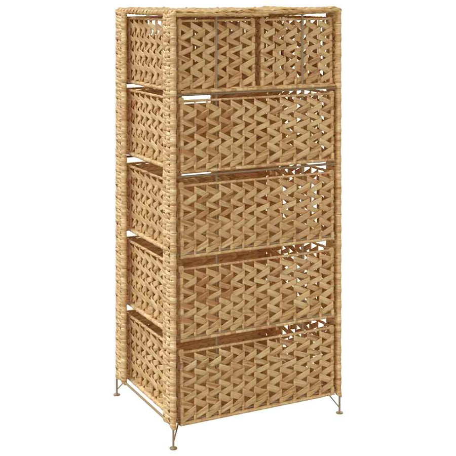 Storage Unit with 6 Baskets 47x37x100 cm Water Hyacinth