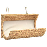 Cat Bed with Cushion Water Hyacinth 37x20x20 cm - Front View