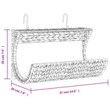 Cat Bed with Cushion Water Hyacinth 37x20x20 cm - Low Angle