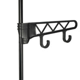 Clothes Rack Steel and Non-woven Fabric 55x28.5x175 cm Black - Top-Down View