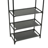 Clothes Rack Steel and Non-woven Fabric 55x28.5x175 cm Black - 45-Degree Angle