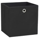 Storage Boxes 4 pcs Non-woven Fabric 32x32x32 cm Black - Top-Down View