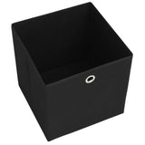 Storage Boxes 4 pcs Non-woven Fabric 32x32x32 cm Black - 45-Degree Angle