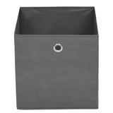 Storage Boxes 10 pcs Non-woven Fabric 32x32x32 cm Grey - Top-Down View