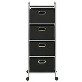 Shelving Unit with 4 Storage Boxes Steel and Non-woven Fabric - Top-Down View