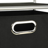 Shelving Unit with 4 Storage Boxes Steel and Non-woven Fabric - 45-Degree Angle