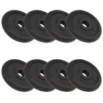 Weight Plates 8 pcs 8x2.5 kg Cast Iron