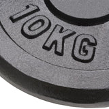Weight Plates 4 pcs 2x10 kg+2x5 kg Cast Iron - Top-Down View