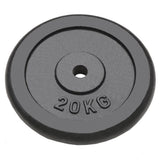 Weight Plates 2 pcs 2x20 kg Cast Iron - Front View