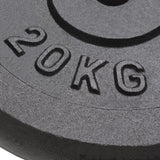 Weight Plates 2 pcs 2x20 kg Cast Iron - Side View