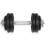 18 Piece Dumbbell Set 30 kg Cast Iron - Top-Down View