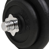 18 Piece Dumbbell Set 40 kg Cast Iron - Rear View