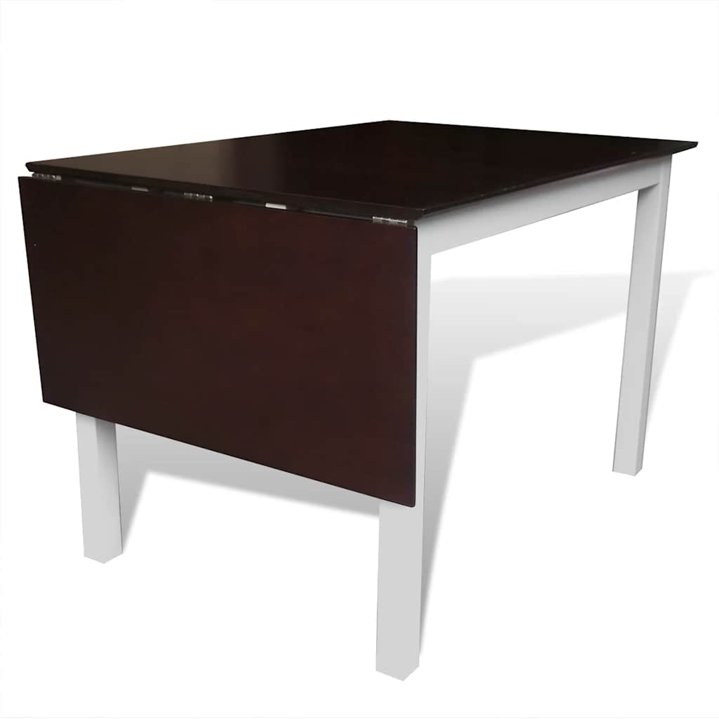 Extending Dining Set 7 Pieces Brown and White