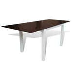 Extending Dining Set 9 Pieces Brown and White
