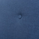 Sofa Set 2 Pieces Fabric Blue - Close-Up Angle