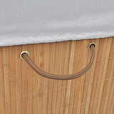 Bamboo Laundry Bin Rectangular Natural - Top-Down View