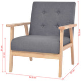 Sofa Set 2 Pieces Fabric Dark Grey - Extra Image