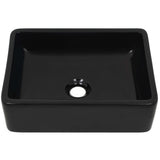 Basin Ceramic Rectangular Black 41x30x12 cm