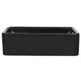 Basin Ceramic Rectangular Black 41x30x12 cm - 45-Degree Angle