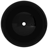 Basin Ceramic Round Black 40x15 cm