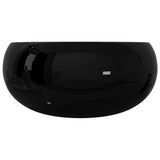 Basin Ceramic Round Black 40x15 cm - 45-Degree Angle
